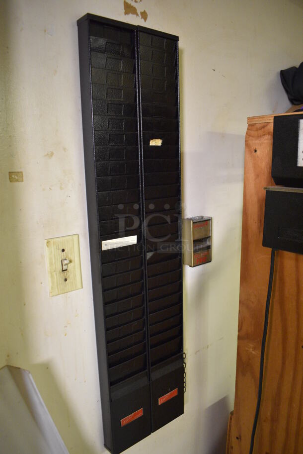 Lathem Metal Commercial Time Clock and 2 Metal Time Card Holders. BUYER MUST REMOVE. 7.5x5.5x10, 4.5x1x37. (dishwasher area) - Image 3 of 7