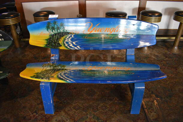 Yuengling Surfboard Style Bench. 60x22x35.5. (bar)