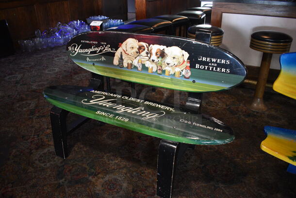 Yuengling Surfboard Style Bench. 59x20x35.5. (bar)