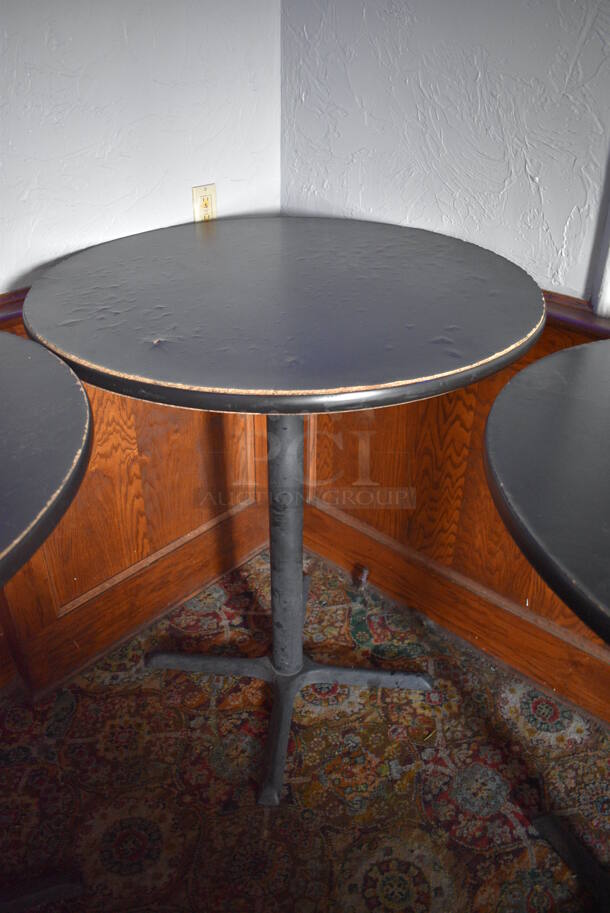 3 Round Bar Height Tables on Metal Table Base. 36x36x42. 3 Times Your Bid! (bar) - Image 2 of 6