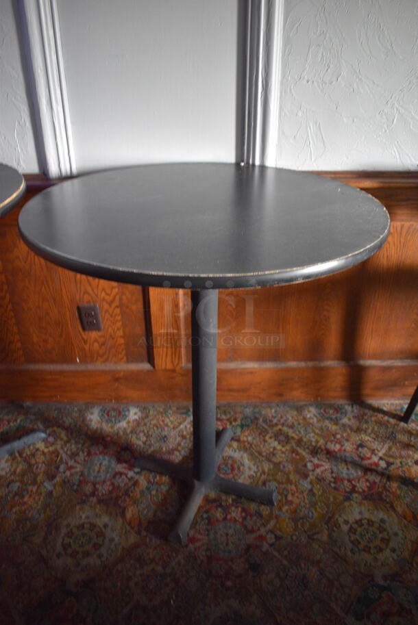 3 Round Bar Height Tables on Metal Table Base. 36x36x42. 3 Times Your Bid! (bar) - Image 3 of 6