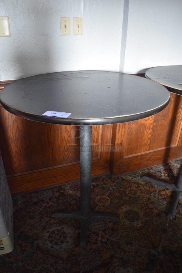 3 Round Bar Height Tables on Metal Table Base. 36x36x42. 3 Times Your Bid! (bar) - Image 4 of 6