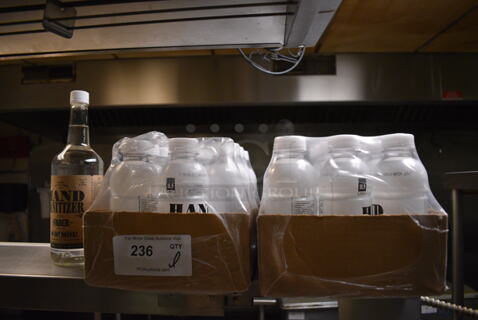 ALL ONE MONEY! Lot of 2 Bins of 12 Bottles of Hand Sanitizer and Bottle. (kitchen)