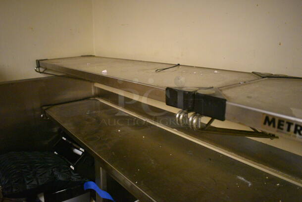 4 Metro Metal Shelves w/ Wall Mount Brackets. BUYER MUST REMOVE. 60x14x7.5. 4 Times Your Bid! (office) - Image 4 of 4