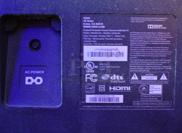 Vizio Model E500-B1 50" Television. Item Was in Working Condition on Last Day of Business. BUYER MUST REMOVE. Buyer Must Pick Up - We Will Not Ship This Item. (bar) - Image 4 of 5