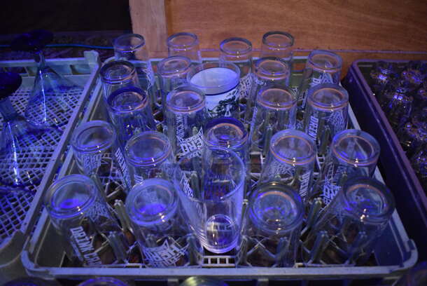 ALL ONE MONEY! Lot of Approximately 60 Various Glasses In 3 Dish Caddies Including Mugs, Beverage and Stemmed. includes 3.5x3.5x6. (bar) - Image 3 of 4