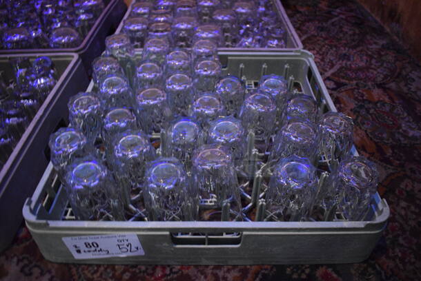 ALL ONE MONEY! Lot of Approximately 52 Various Glasses In 2 Dish Caddies Including Rocks and Beverage. Includes 3x3x5. (bar) - Image 2 of 6