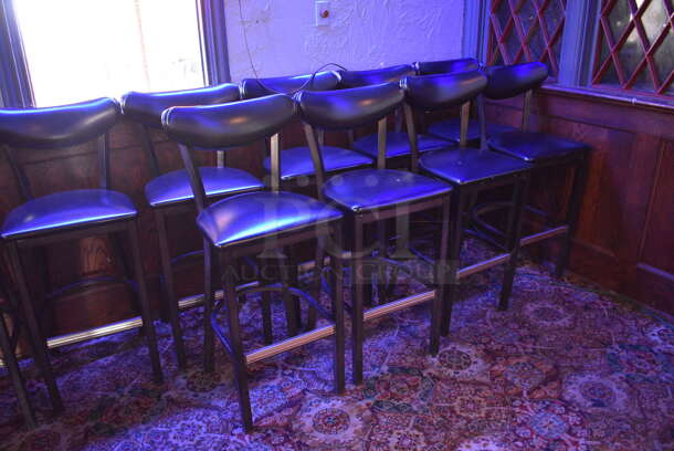 10 Black Bar Height Chairs w/ Black Cushions. Item Was in Working Condition on Last Day of Business. 18x16x42. 10 Times Your Bid! (bar) - Image 2 of 3
