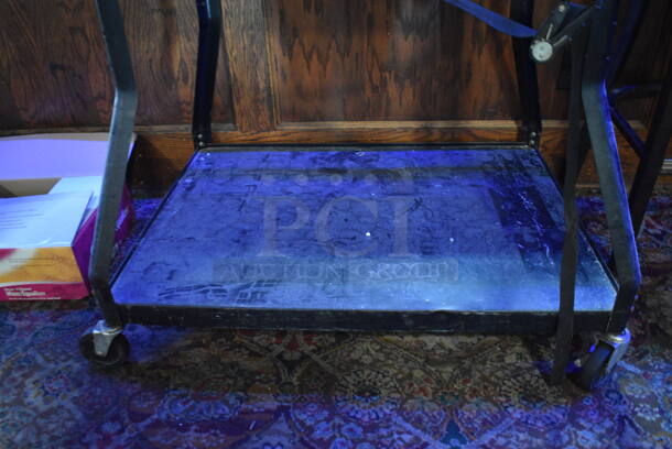 Black 3 Tier Cart on Commercial Casters. 40x30x55. (bar) - Image 3 of 4