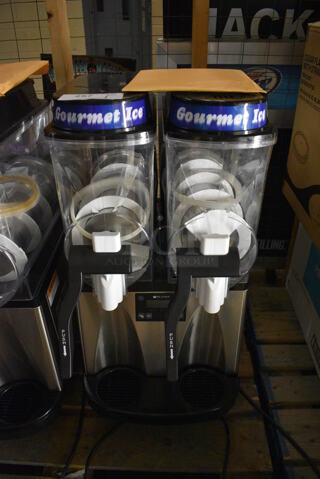 2019 Bunn Model ULTRA-2 Stainless Steel Commercial Countertop 2 Hopper Slushie Machine. Item Was in Working Condition on Last Day of Business. 120 Volts, 1 Phase. 15x25x32. (basement)