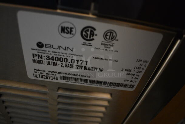2019 Bunn Model ULTRA-2 Stainless Steel Commercial Countertop 2 Hopper Slushie Machine. Item Was in Working Condition on Last Day of Business. 120 Volts, 1 Phase. 15x25x32. (basement) - Image 5 of 5