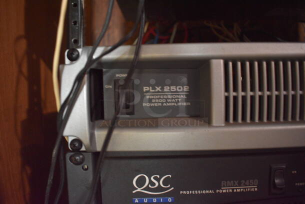 7 Various Rack Units; Peavey CS-400 Amplifier, QSC USA 850 Amplifier, QSC RMX2450 Amplifier, PLX2502 Amplifier, Soundweb BLU-100 Processor, Middle Atlantic PD-915R Power Center. 19x16x26. 7 Times Your Bid! (bar) - Image 8 of 10