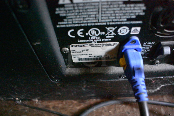 QSC KW Series Speaker on Commercial Casters. 24x28x20.5. (bar) - Image 4 of 6