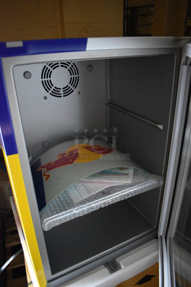 BRAND NEW IN BOX! Red Bull Model Medium Metal Commercial Countertop Mini Cooler Merchandiser. 110-120 Volts, 1 Phase. 16x16x24. (basement) - Image 4 of 6
