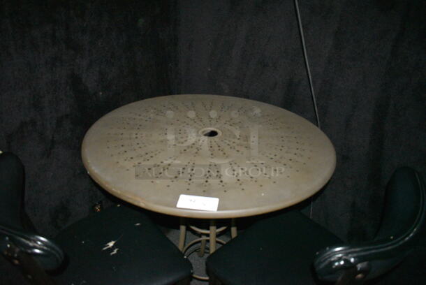 Metal Bar Height Table w/ 2 Bar Height Chairs. 36x36x40, 18x16x42. (bar) - Image 4 of 6