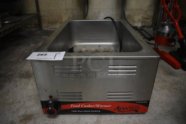 Avantco Model CNTRTP Stainless Steel Commercial Countertop Food Warmer. 120 Volts, 1 Phase. 14.5x22.5x9. (basement)