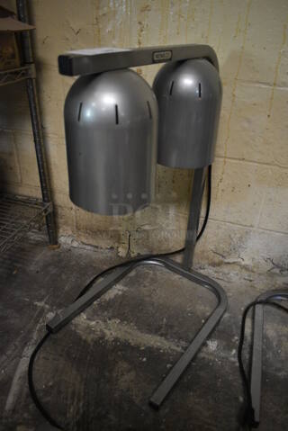 Nemco Model 6000A-2 215 Metal Commercial Countertop 2 Head Warming Lamp. 120 Volts, 1 Phase. 14x18x27. (basement)