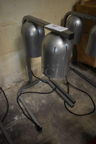 Nemco Model 6000A-2 Metal Commercial Countertop 2 Head Warming Lamp. 120 Volts, 1 Phase. 14x18x27. (basement)