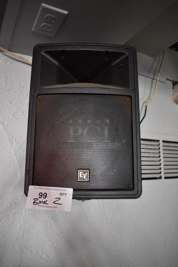 2 EV Model SX80 Wall Mount Speakers. BUYER MUST REMOVE. 12x16x9. 2 Times Your Bid! (bar)