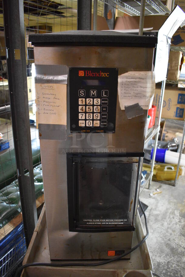 Blendtec Model BDI-503 NARROW Stainless Steel Commercial Countertop Blender w/ 4 Poly Pitchers, 5 Lids and Gray 2 Tier Cart. 120 Volts, 1 Phase. 13x21x32. (basement) - Image 2 of 6