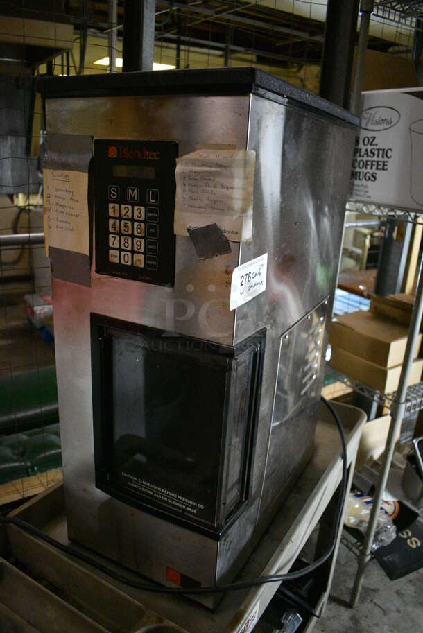 Blendtec Model BDI-503 NARROW Stainless Steel Commercial Countertop Blender w/ 4 Poly Pitchers, 5 Lids and Gray 2 Tier Cart. 120 Volts, 1 Phase. 13x21x32. (basement) - Image 3 of 6