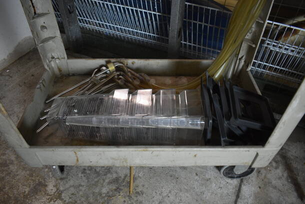 Blendtec Model BDI-503 NARROW Stainless Steel Commercial Countertop Blender w/ 4 Poly Pitchers, 5 Lids and Gray 2 Tier Cart. 120 Volts, 1 Phase. 13x21x32. (basement) - Image 4 of 6