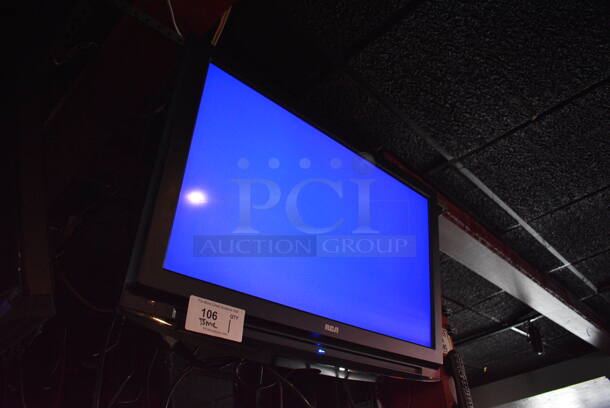 RCA 32" Television w/ Mount. BUYER MUST REMOVE. Buyer Must Pick Up - We Will Not Ship This Item. Tested and Working! (bar) - Image 2 of 4