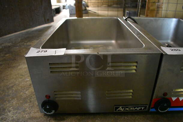 2013 Adcraft Model FW-1200WF Stainless Steel Commercial Countertop Food Warmer. 120 Volts, 1 Phase. 14.5x22.5x9. (basement)