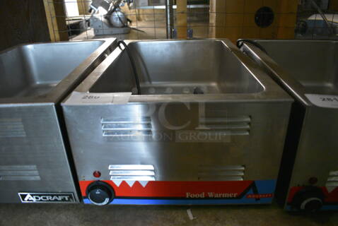 Adcraft Model FW-1200W Stainless Steel Commercial Countertop Food Warmer. 120 Volts, 1 Phase. 14.5x22.5x9. (basement)