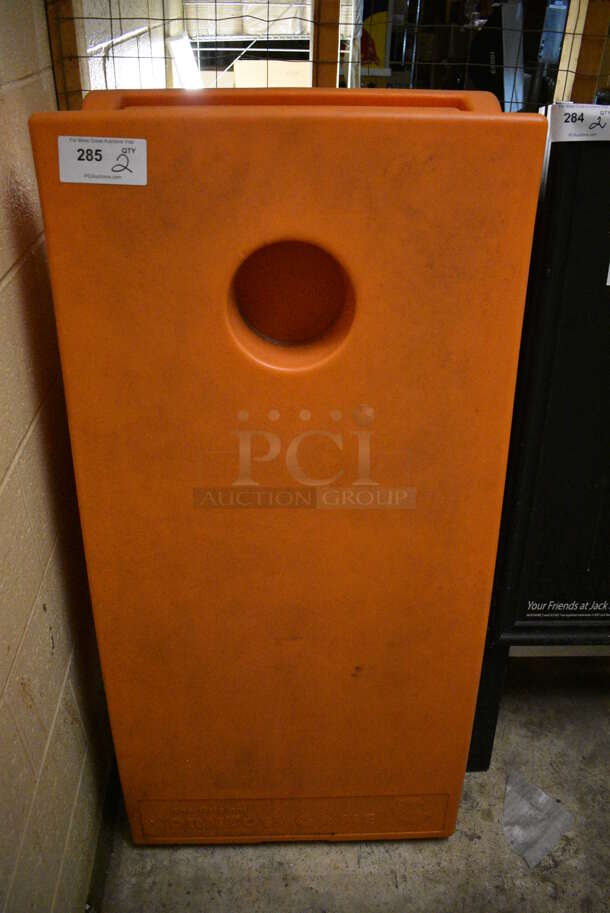 2 The Original Corntoss Game Orange Poly Corn Hole Boards. 24x6x49. 2 Times Your Bid! (basement)