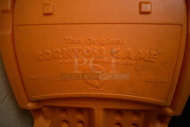 2 The Original Corntoss Game Orange Poly Corn Hole Boards. 24x6x49. 2 Times Your Bid! (basement) - Image 4 of 4