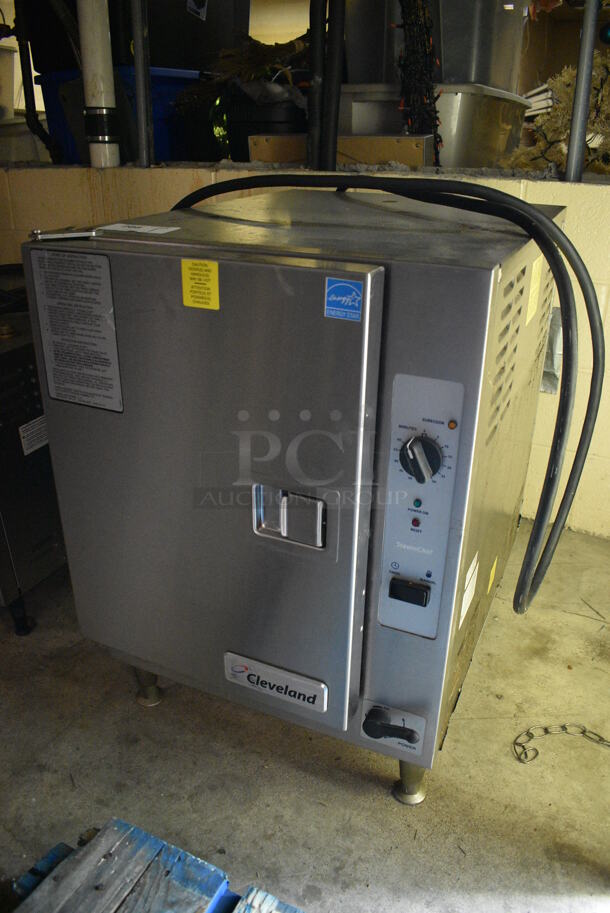 2016 Cleveland Model 22CET6.1 Stainless Steel Commercial Countertop Electric Powered Single Compartment Steam Cabinet. BUYER MUST REMOVE. 208-240 Volts, 1 Phase. Item Was in Working Condition on Last Day of Business. 21.5x31x31. (basement) - Image 2 of 6