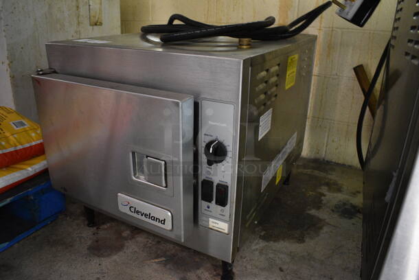 2013 Cleveland Model 21CET8 Stainless Steel Commercial Countertop Electric Powered Single Compartment Steam Cabinet. BUYER MUST REMOVE. 208 Volts, 1 Phase. Item Was in Working Condition on Last Day of Business. 21.5x32x22. (basement) - Image 2 of 6