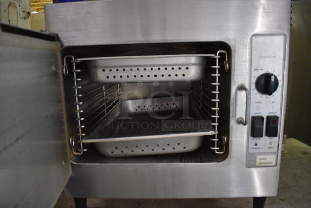 2013 Cleveland Model 21CET8 Stainless Steel Commercial Countertop Electric Powered Single Compartment Steam Cabinet. BUYER MUST REMOVE. 208 Volts, 1 Phase. Item Was in Working Condition on Last Day of Business. 21.5x32x22. (basement) - Image 4 of 6