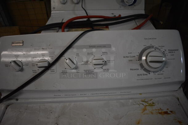 2 Metal Top Load Washers For Parts; Kenmore Elite and General Electric. BUYER MUST REMOVE. 27x26x42. 2 Times Your Bid! (basement) - Image 3 of 8