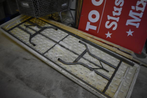 ALL ONE MONEY! Lot of Shopping Cart w/ Contents, Folding Table and Signs. BUYER MUST REMOVE. (basement) - Image 3 of 6