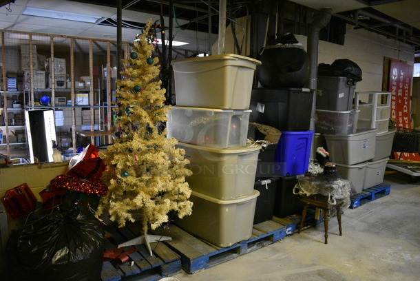 ALL ONE MONEY! Four Pallet Lot of Various Decorations. BUYER MUST REMOVE. (basement)
