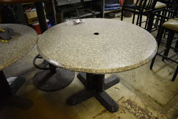 ALL ONE MONEY! Lot of 3 Various Tables and Table Base Pieces. BUYER MUST REMOVE. Includes 42x42x28. (basement) - Image 2 of 5
