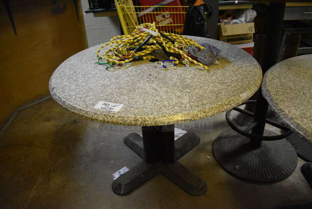 ALL ONE MONEY! Lot of 3 Various Tables and Table Base Pieces. BUYER MUST REMOVE. Includes 42x42x28. (basement) - Image 3 of 5