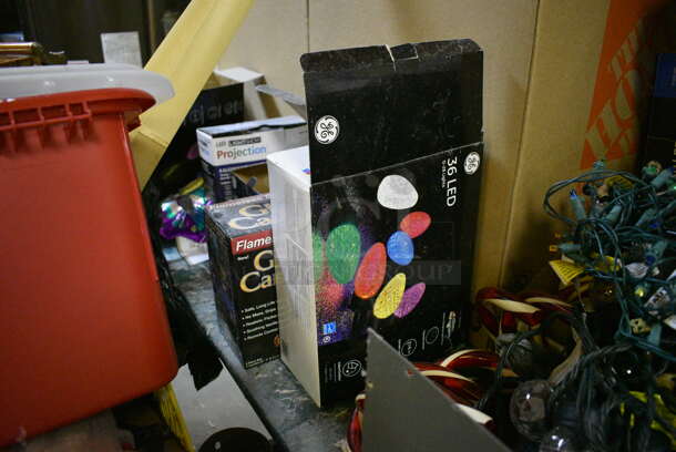 ALL ONE MONEY! Lot of Table, Shopping Cart and Contents of Various Decorations Including Christmas Lights. BUYER MUST REMOVE. Includes 77x30x30. (basement) - Image 5 of 7