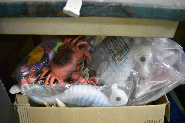 ALL ONE MONEY! Lot of Table, Shopping Cart and Contents of Various Decorations Including Christmas Lights. BUYER MUST REMOVE. Includes 77x30x30. (basement) - Image 7 of 7