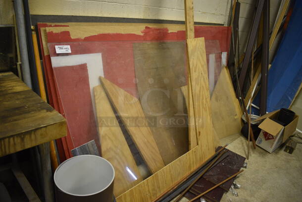 ALL ONE MONEY! Lot of Various Items Including Wood and Poly Panes. BUYER MUST REMOVE. (basement) - Image 2 of 5