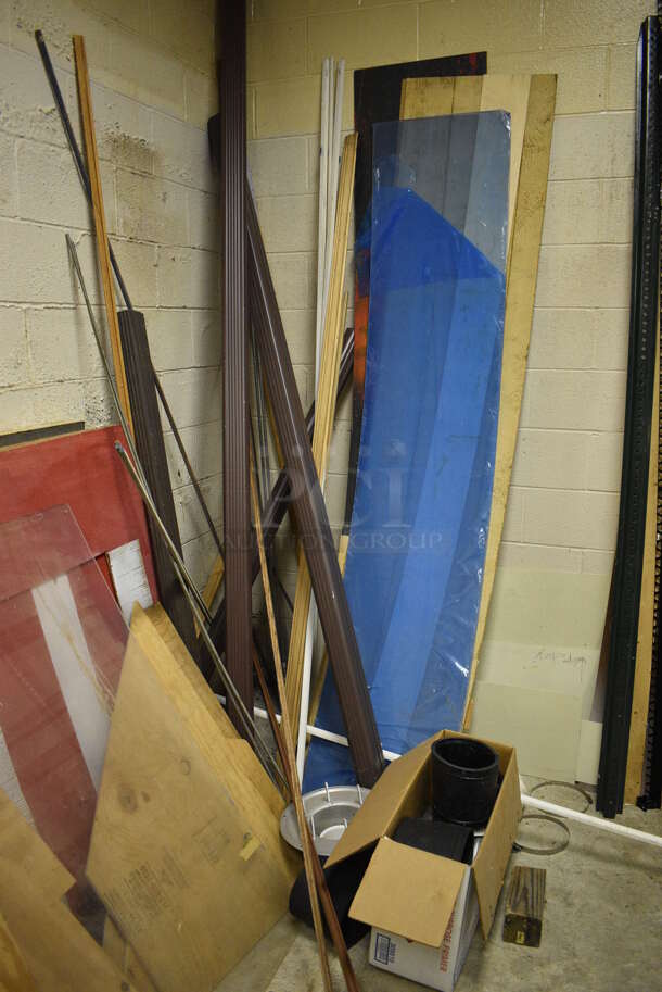 ALL ONE MONEY! Lot of Various Items Including Wood and Poly Panes. BUYER MUST REMOVE. (basement) - Image 3 of 5