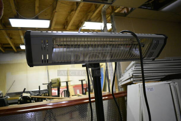 ALL ONE MONEY! Lot of Metal Outdoor Infrared Electric Heater and Tripod. 38", 63". (basement) - Image 2 of 4