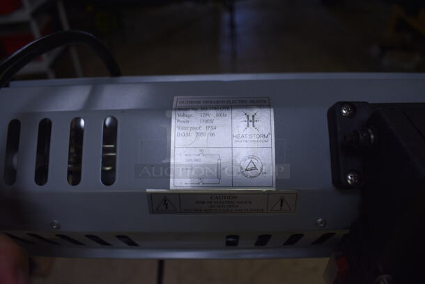 ALL ONE MONEY! Lot of Metal Outdoor Infrared Electric Heater and Tripod. 38", 63". (basement) - Image 4 of 4