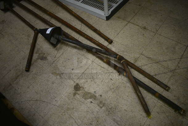 5 Lamaku Model TK-1 Metal Natural Gas Powered Tiki Torches. Includes 7x7x38. 5 Times Your Bid! (basement) - Image 4 of 5