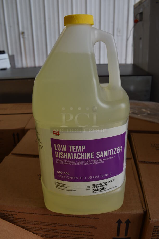20 Boxes of 4 BRAND NEW Swisher Low Temp Dishmachine Sanitizer Jugs. 6x6x12. 20 Times Your Bid!  - Image 1 of 6