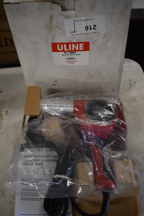 BRAND NEW IN BOX! Uline HG-501D Metal Deluxe Heat Gun. 120 Volts, 1 Phase.  10x3x11