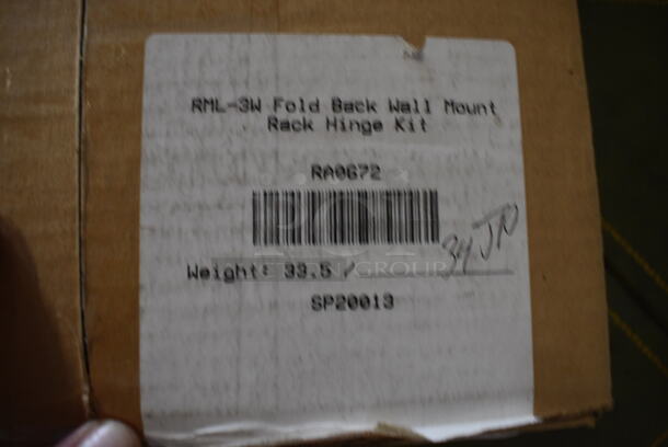 Rogue RML-3W Black Metal Fold Back Wall Mount Rack Hinge Kit. Stock Picture Used For Gallery - see additional pictures. 17.5x11x5 - Image 7 of 8