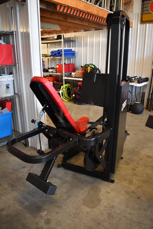 Cybex Black Metal Commercial Seated Leg Press Machine. 41x88x70 - Image 8 of 10